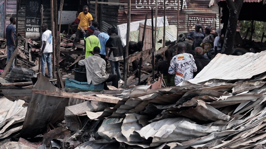 plus de 60 maisons détruites par un incendie au quartier Mapendo