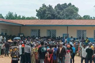 Les requérants au centre d'enrôlement dans la ville de Goma