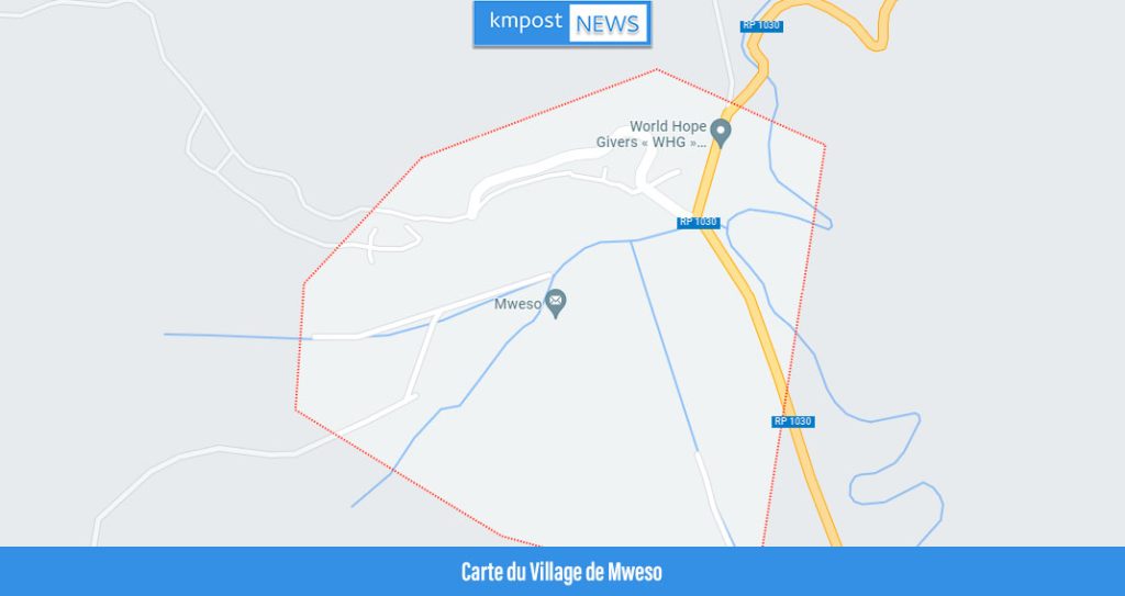 Carte du village de MWESO dans le Territoire de MASISI
