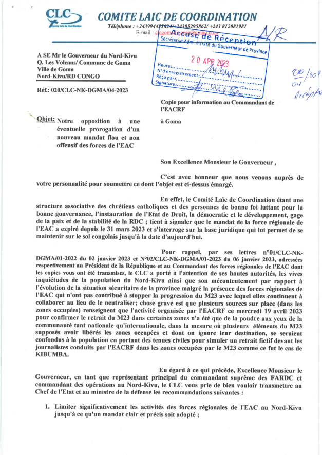 Communiqué de presse du Comité Laïc de Coordination