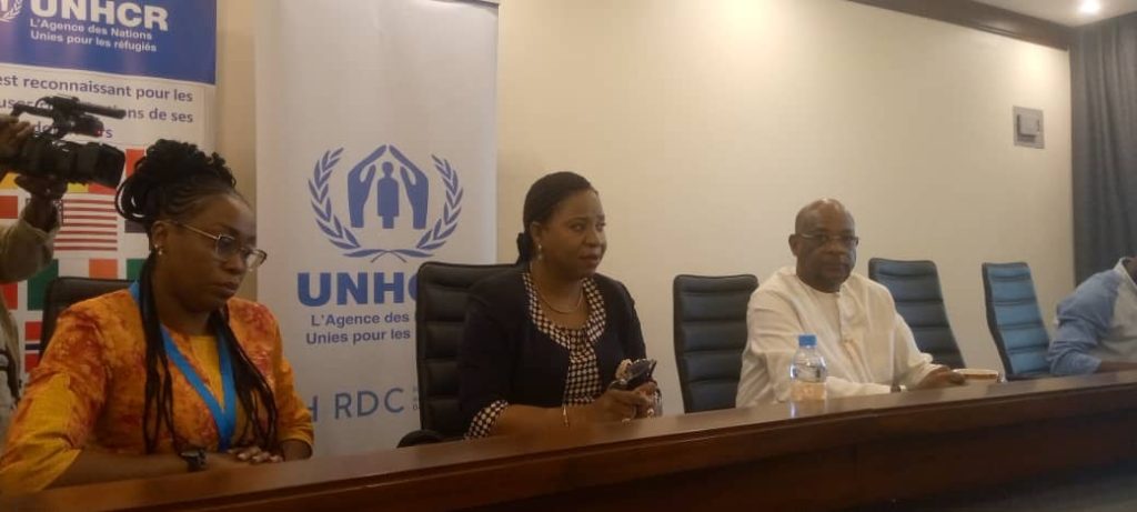 Une conférence de presse animée par la représentante du HCR en RDC