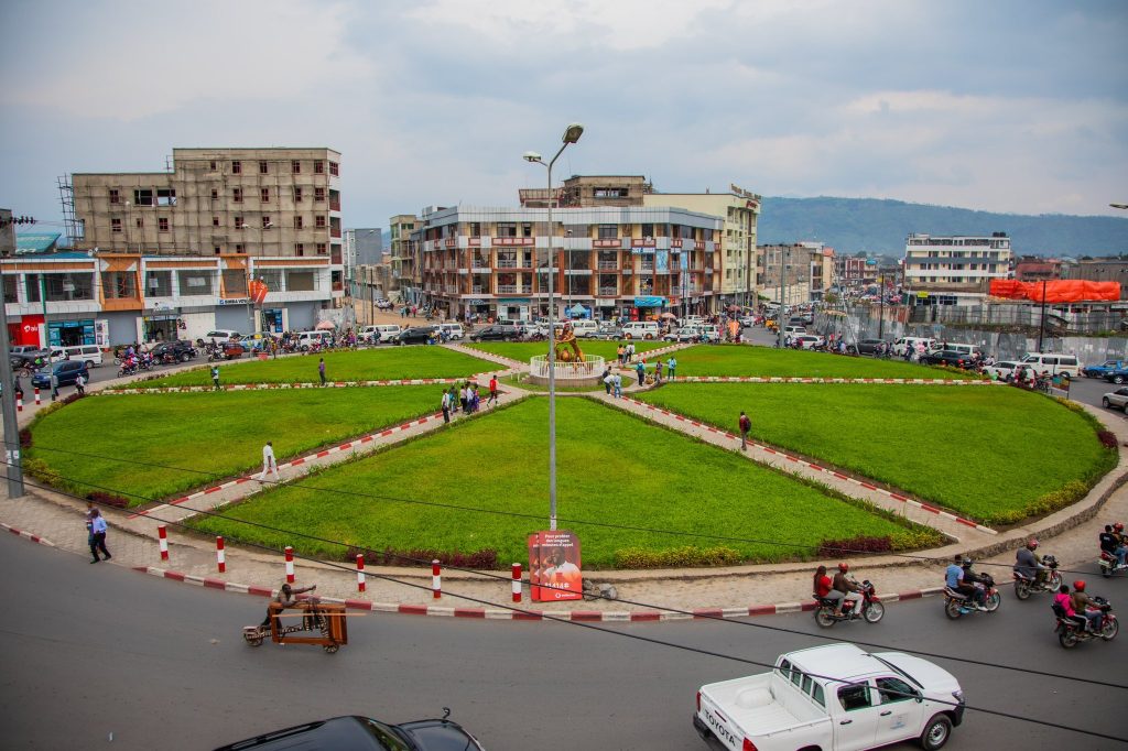 Ville de Goma au Rond-Pont Tshukudu