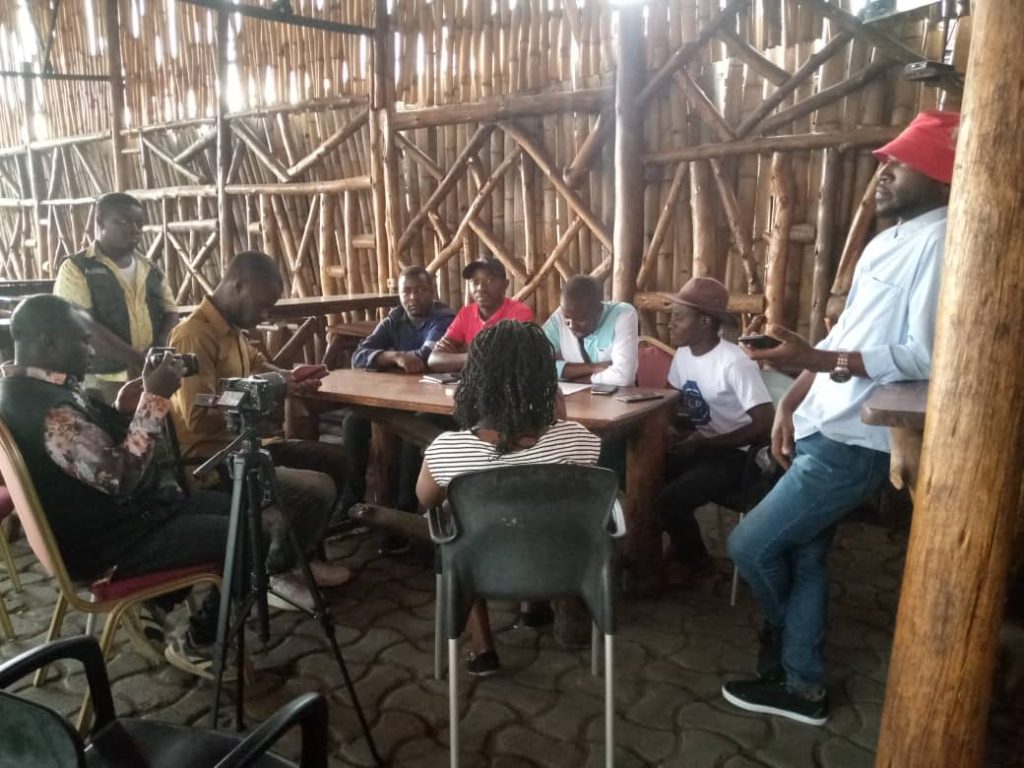 Les deux représentants de la jeunesse de communes de la ville de Goma a la conférence de presse