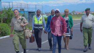 Le directeur général de I'ICCN Yves Milan Ngangay en séjour à Goma pour compatir avec les victimes