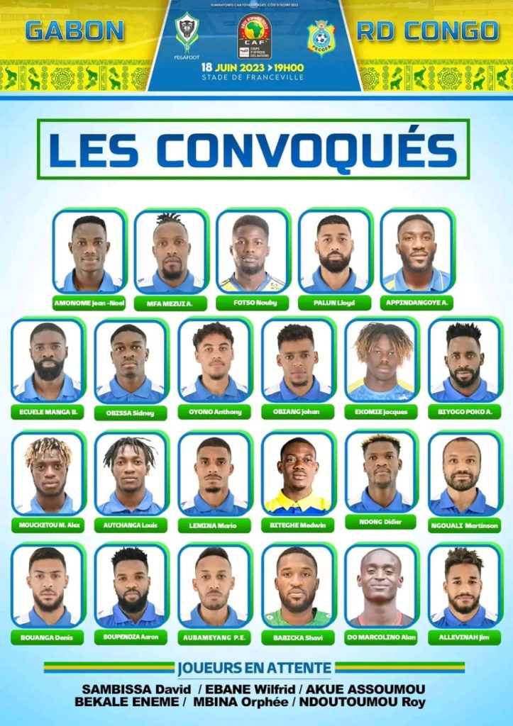 Les 22 joueurs convoqués pour croiser la RDC