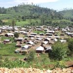 Vue aérienne du village de KAHIRA dans le territoire de Masisi