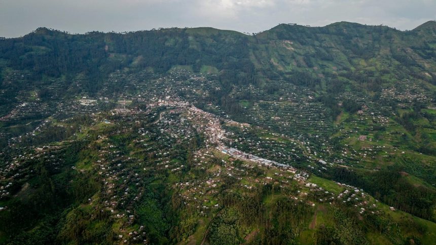 Prise aérienne du territoire de Masisi Centre