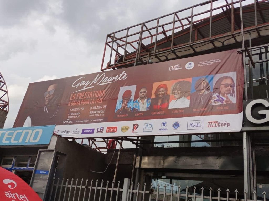 Les affiches du concert de Gaz Mawete dans la ville de Goma