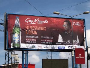 Les affiches du concert de Gaz Mawete dans la ville de Goma