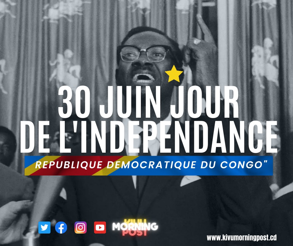 La République démocratique du Congo totalise 63ans jour pour jour depuis qu’elle a décroché son indépendance