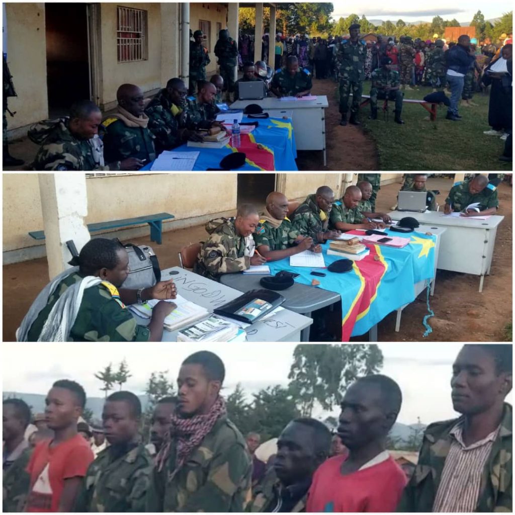 Le tribunal militaire de garnison d'UVIRA siégeant en chambre foraine en matière pénale au premier degré a débuté avec l'identification des prévenus militaires