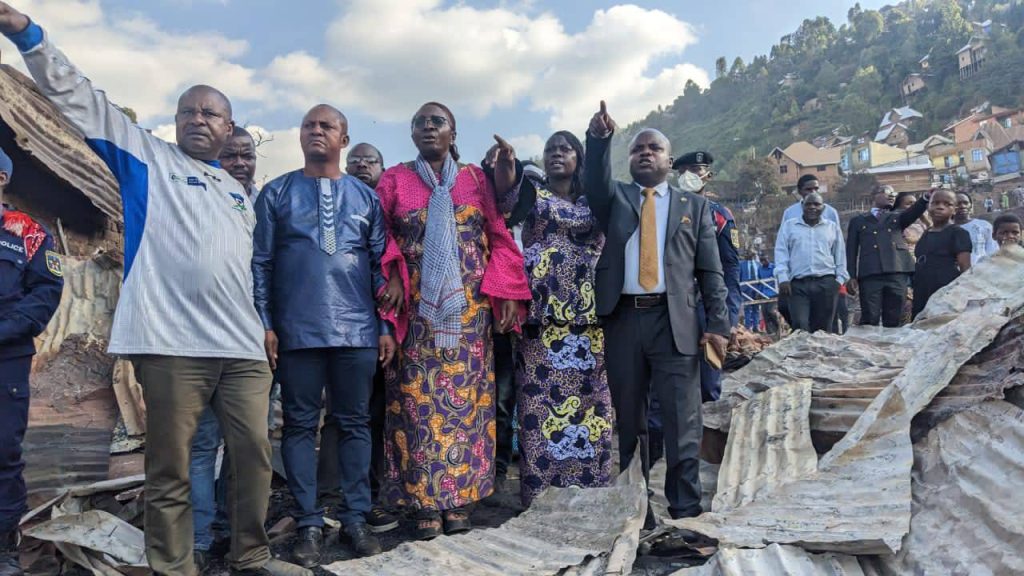 Incendie au camp zaïre : Les Membres du Gouvernement provincial en visite de réconfort aux familles de victimes
