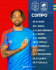 Match amical : Siadi Baggio titulaire Avec les léopards face à l'Ouganda Compositions de léopard