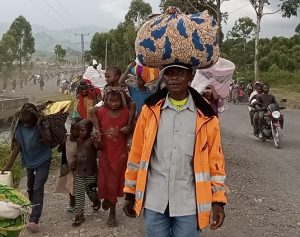 La population est en déplacement massif en fuite vers Masisi territoire