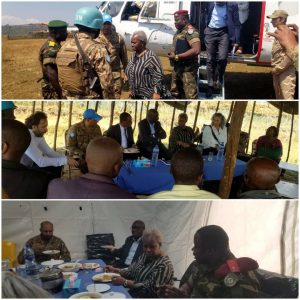 BINTOU KEITA à Mikenge dans la province du Nord Kivu pour une visite officielle