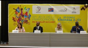 Absence de Louise Mushikiwabo aux jeux de la Francophonie à Kinshasa : La sénatrice Francine Muyumba parle d'une erreur diplomatique Plusieurs personnalités prennent part au point de presse sur le lancement des IXèmes jeux d la francophonie, entre autres l'Administratrice d l’OIF, Mme Caroline St-Hilaire, le Ministre d médias, Patrick Muyaya