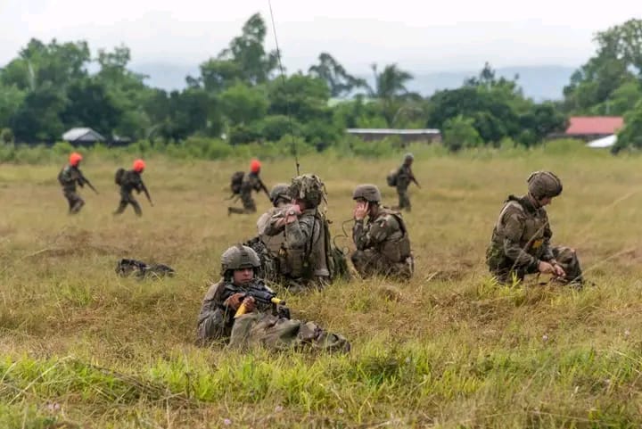 Les militaires FARDC en pleine formation