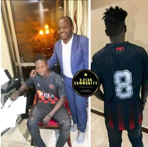 Merveille Kikasa wamba qui était un candidat sérieux du capitanat de l'AS Vclub après le départ de l'expérimenté Ebunga simbi