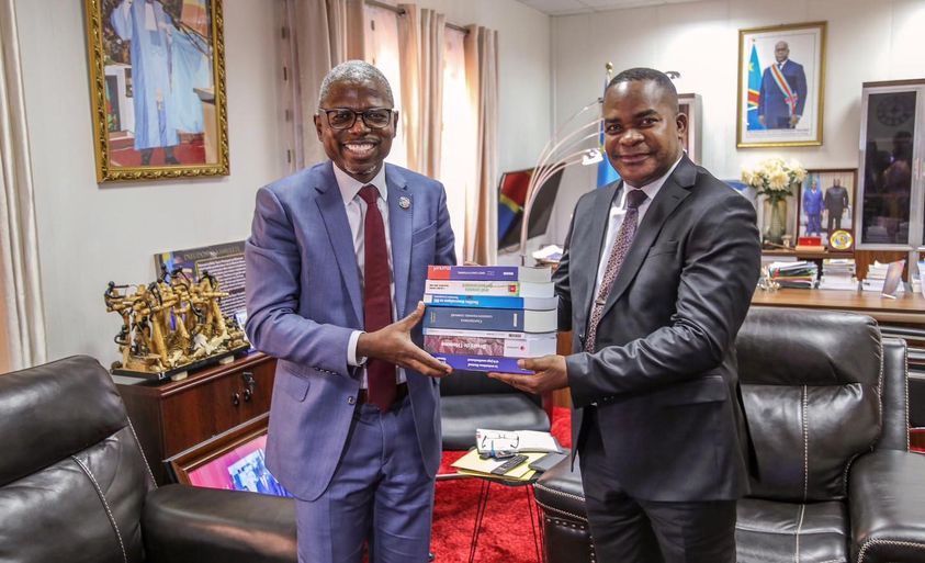 Le Président de la Cour Constitutionnelle et Président du Conseil Supérieur de la magistrature, Dieudonné Kamuleta Badibanga, a reçu ce jour le Représentant Résident du PNUD en RDC Damien Mama