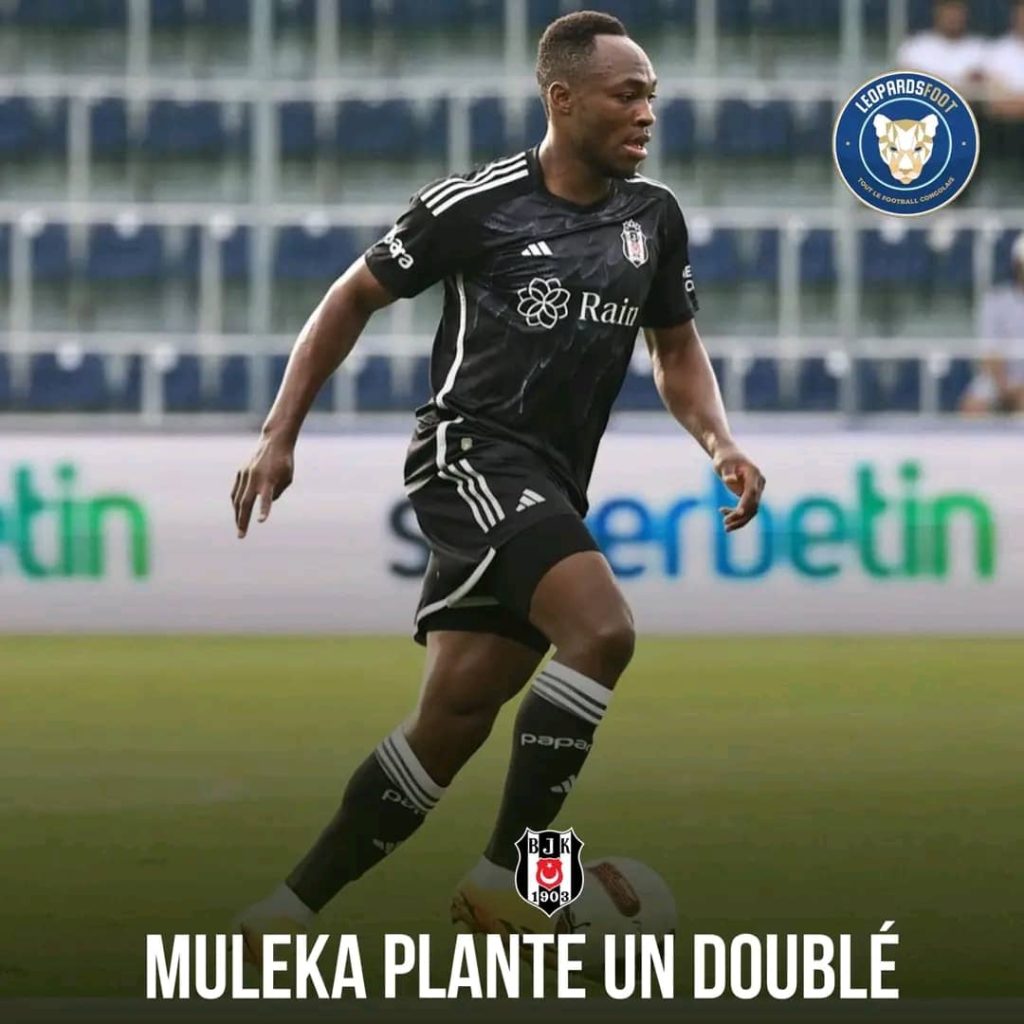 L'internationaux congolais Jackson Muleka qui inscrit un doublé