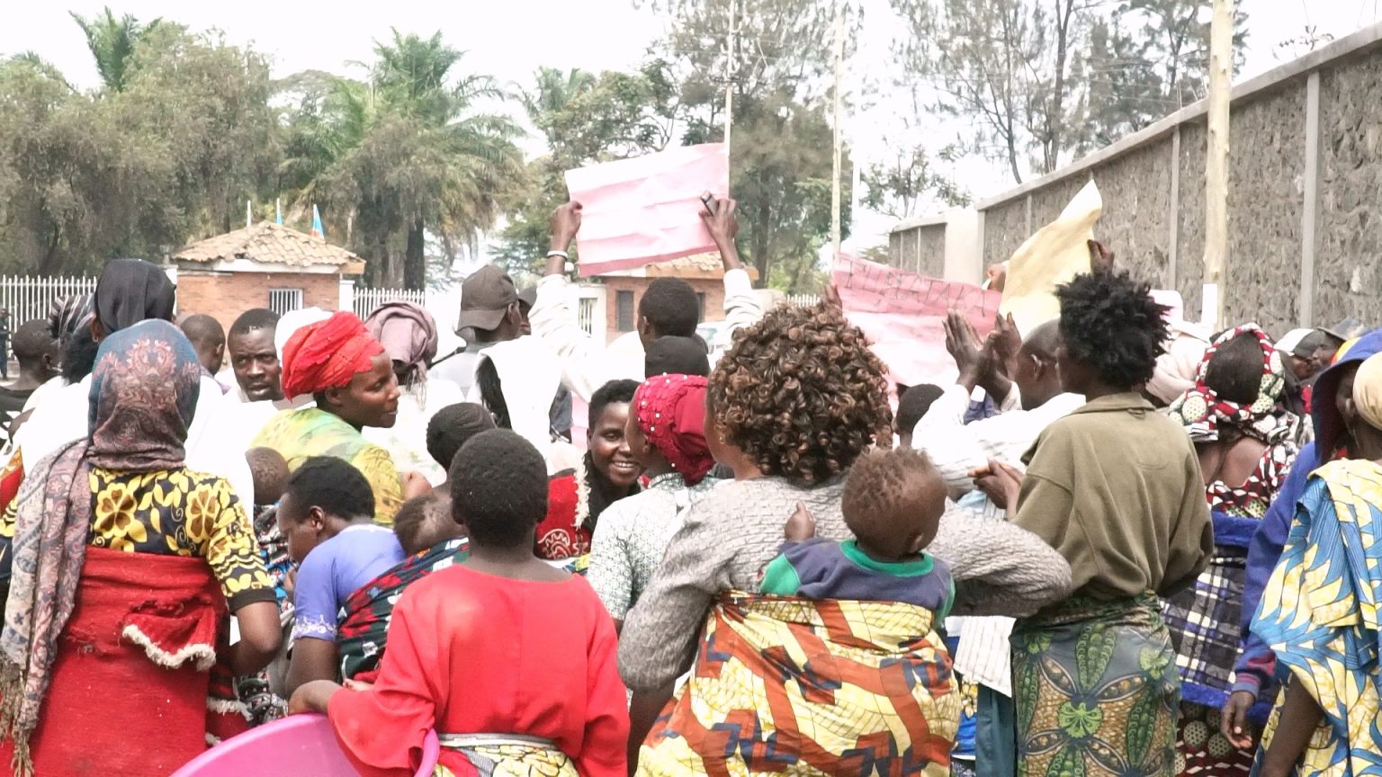 À Goma, les déplacés marchent pour exiger leur retour dans les villages occupés par le M23