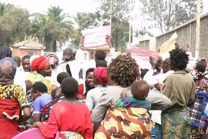 À Goma, les déplacés marchent pour exiger leur retour dans les villages occupés par le M23