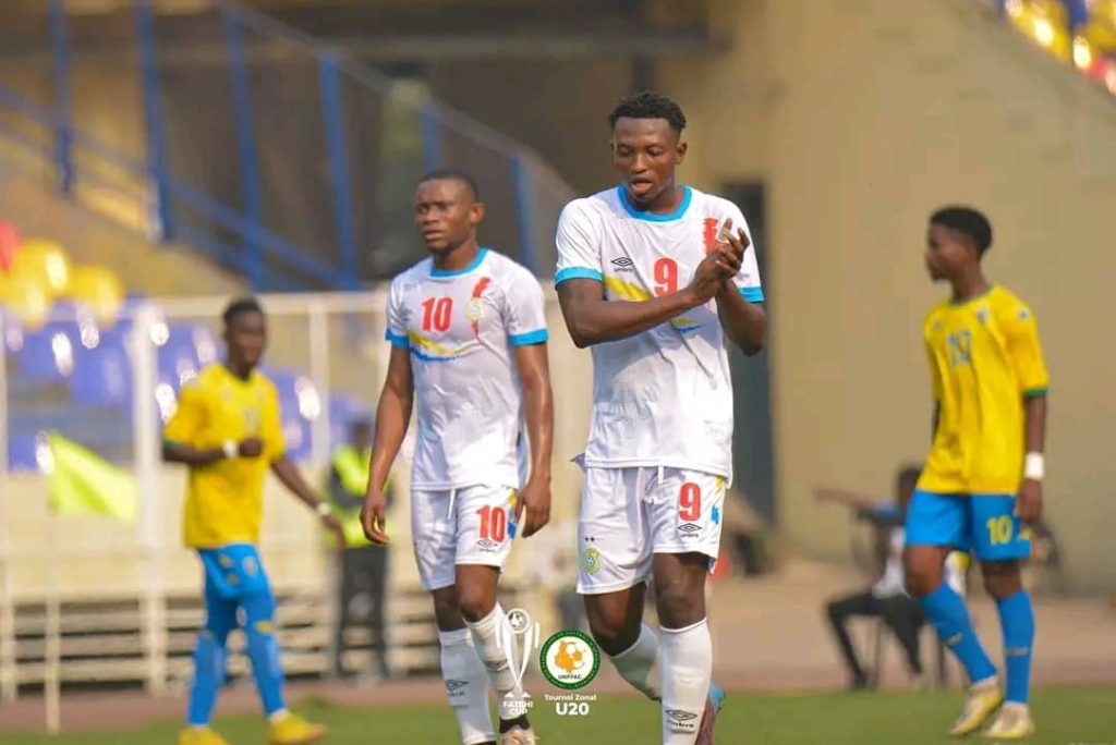 Les Léopards U20 lors du match de classement pour la cinquième place du tournoi de football des neuvièmes jeux de la francophonie