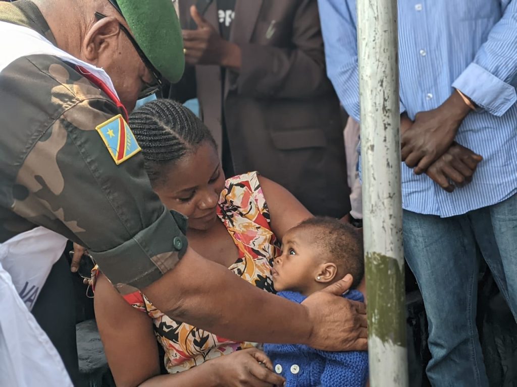 Le Gouverneur de la province du Nord-Kivu au lancement de la deuxième phase de vaccination contre la poliomyélite à Goma