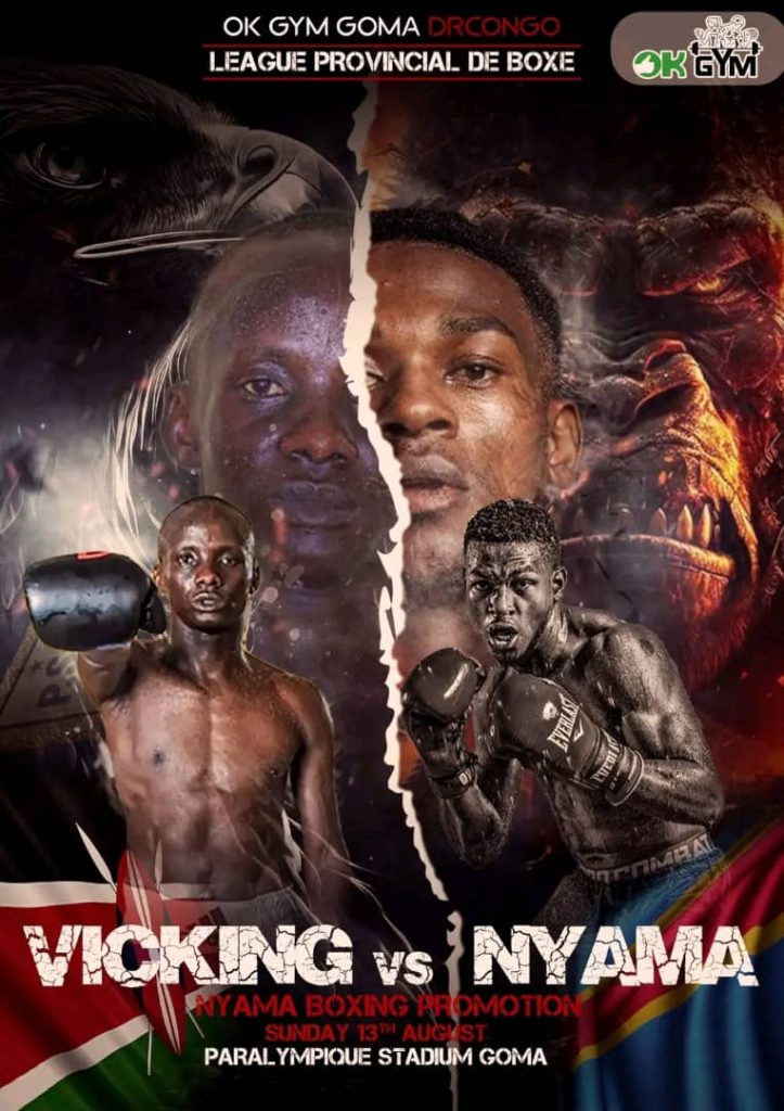 Affiche du league provincial du Boxe opposant VICKING à Nyama