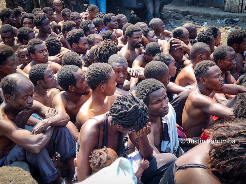 Image de wazalendo arrêtés par les forces de défense et de sécurité à Goma lors de la marche contre la MONUSCO