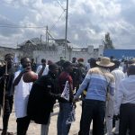 Les manifestants à la base de la MONUSCO a Goma