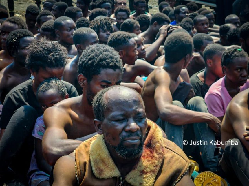 Image de wazalendo arrêtés par les forces de défense et de sécurité à Goma lors de la marche contre la MONUSCO