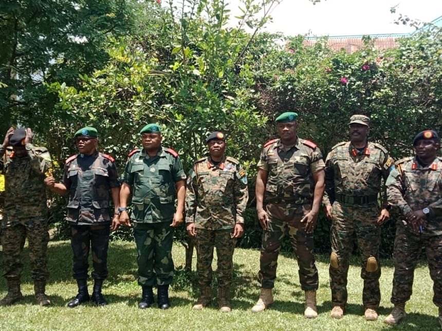 Lors de l'évaluation des opérations conjointes FARDC-UPDF à Beni (hôtel Okapi palace) par les deux chefs d'État major de l'armée congolaise et Ougandaise