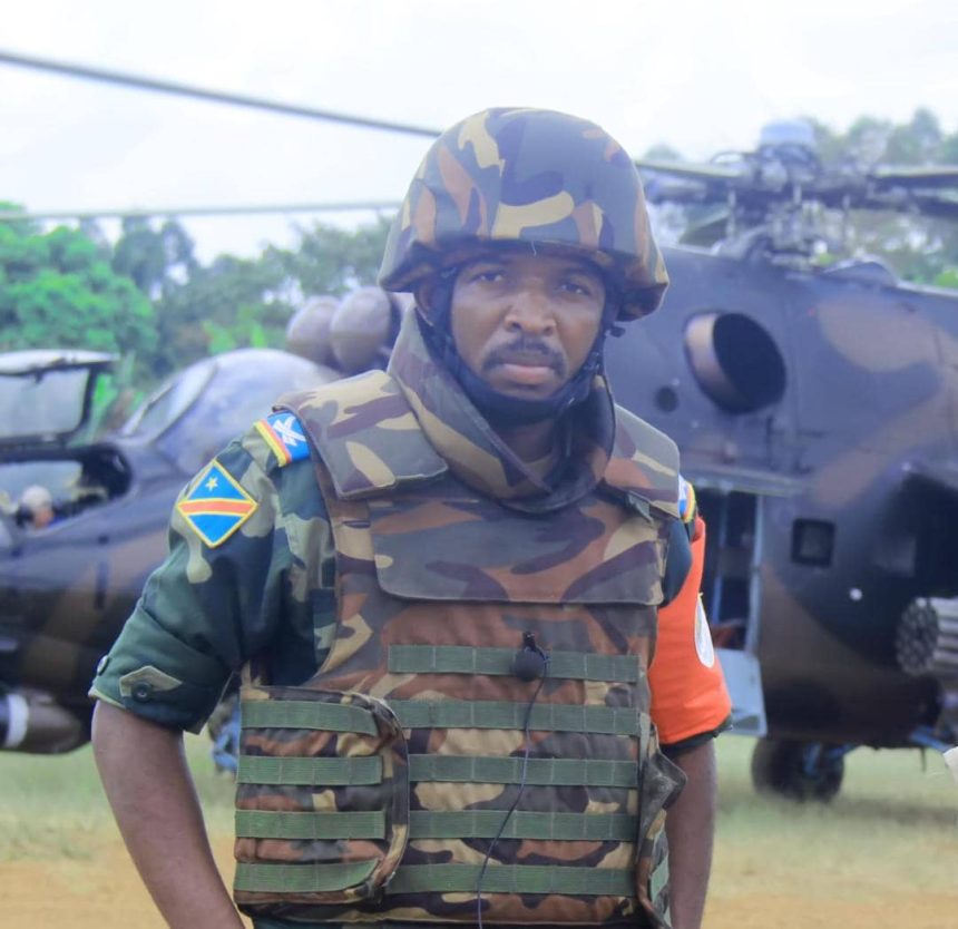 image du capitaine Antony Mualushayi, porte-parole des opérations Sokola 1