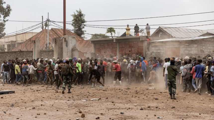 Photo illustrative d'une manifestation contre la MONUSCO a Goma