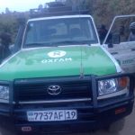 Vehicule Land Cruiser de l'OXFAM au sud-kivu