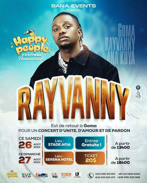 Après son concert raté, Rayvanny livre un show ce weekend à Goma