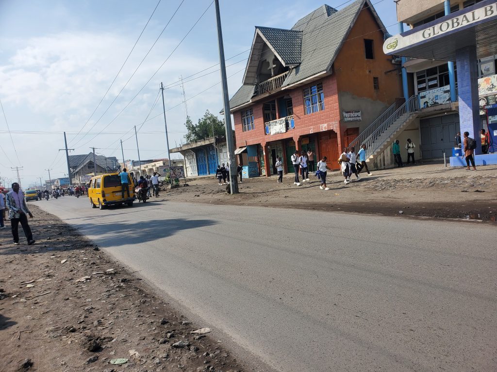 Circulation perturbée à Ndosho dans la partie ouest de la ville