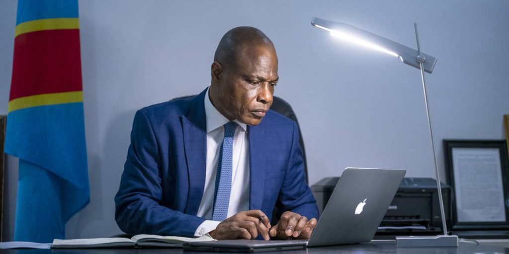 Martin Fayulu, opposant congolais et candidat malheureux à la présidentielle de 2018