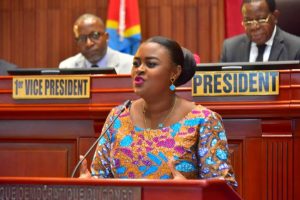 La Sénatrice Francine MUYUMBA membre de la coalition de l'ex Président Congolais, Joseph KABILA