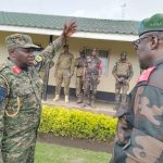 Le Commandant secteur opérationnel SOKOLA 1 Grand Nord, le Général Major KASONGO MALOBA Robert et son collègue du secteur opérationnel ITURI, le Général Major NYEMBO Abdallah