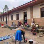 Des déplacés dans l’école de Rumangabo, Rutshuru