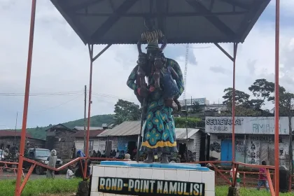 Photo d'illustration : Rond point NAMULISI dans la cité de Kitchanga en territoire de Masisi