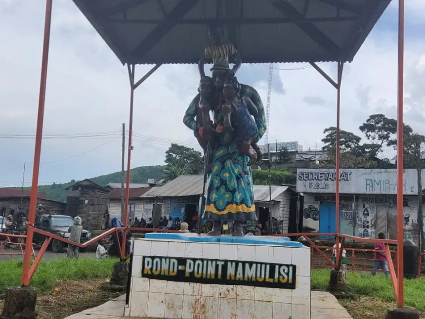 Photo d'illustration : Rond point NAMULISI dans la cité de Kitchanga en territoire de Masisi