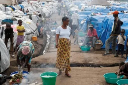 Environ 5.000 déplacés du Camp de Tsé, situé dans le groupement Losandrema, chefferie de bahema Nord, territoire de Djugu