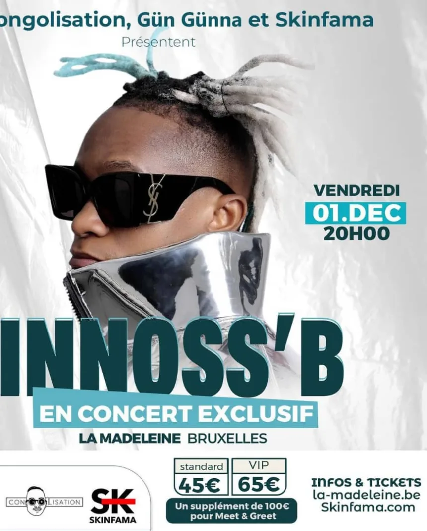 L’artiste Musicien congolais Innoss’B a débarqué en Belgique où il sera en concert