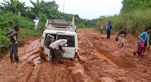 Sur la route nationale numéro 27 axe Bunia-Mungbwalu