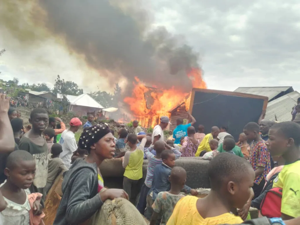 Quatre maisons viennent d'être réduites en cendre sur avenue Balindu dans le village Bugamba