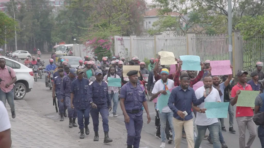 La manifestation des mouvements citoyens et groupes de pression de la province du Nord-Kivu vient de connaître sa chute normale à la base militaire de l'EAC