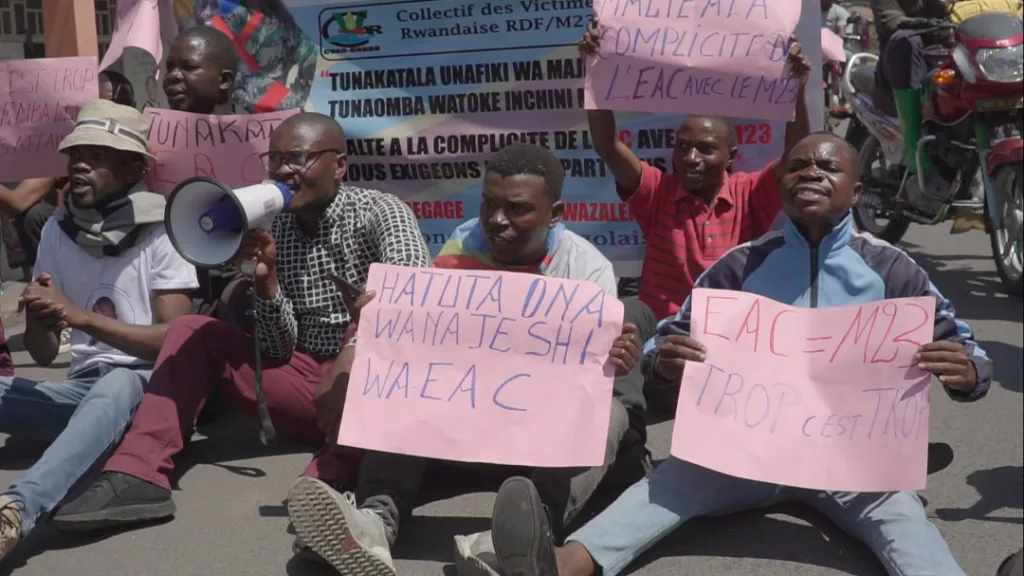 La manifestation du collectif de victimes de l'agression rwandaise réprimée violemment par la police